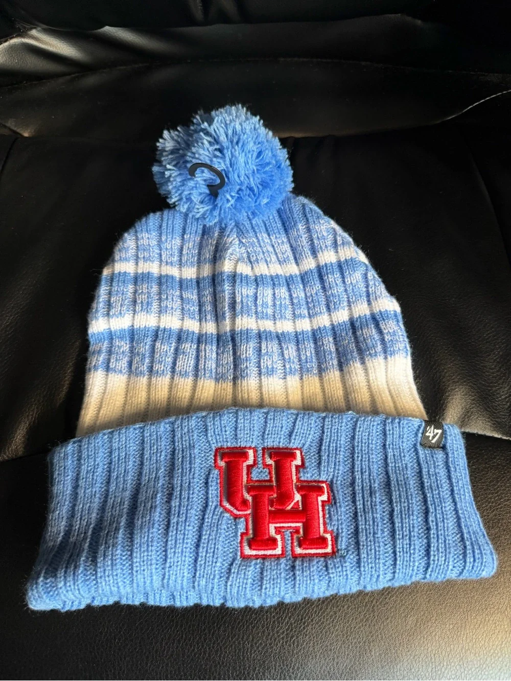 ’47 Houston Cougars Knit Pom Hat Blue Red White University of Houston Beanie